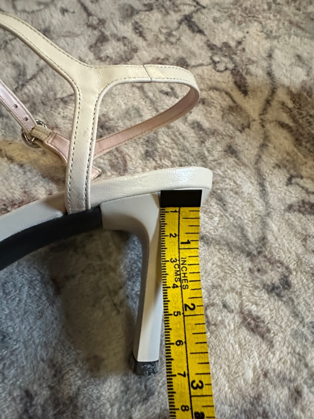 Gianni Bini Ivory Ankle-Strap Heels - Picture 2 of 3